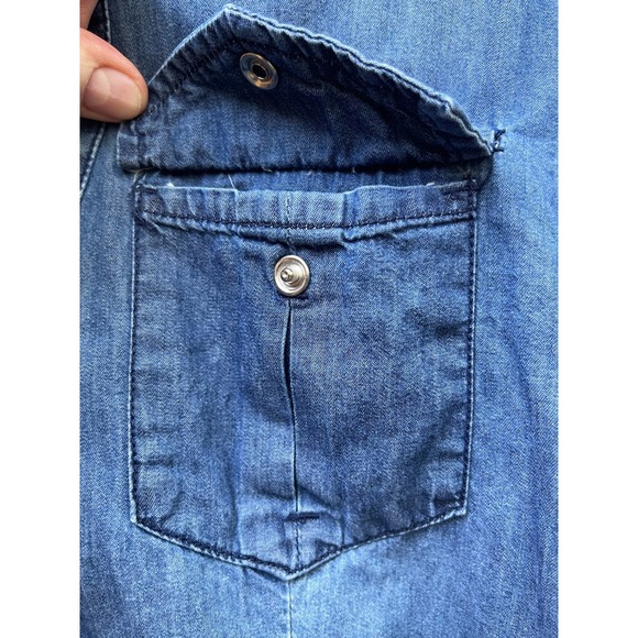 Love Stitch chambray denim shirt size Large - Picture 3 of 9